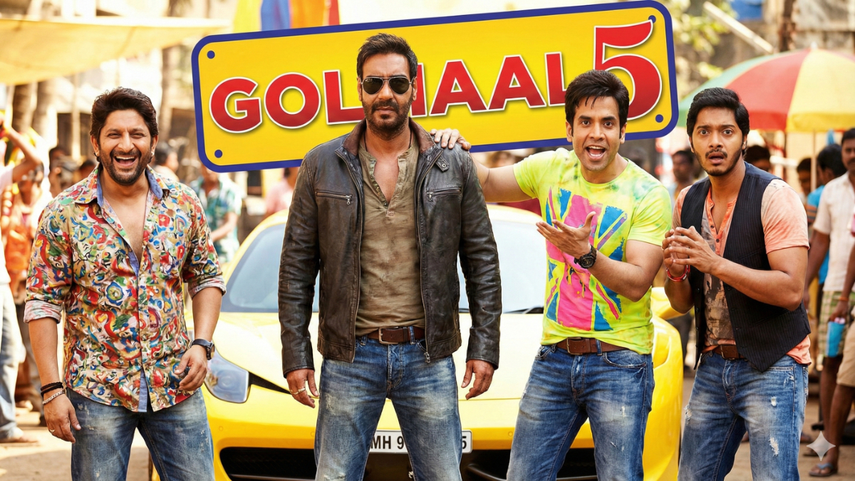 “Golmal 5 movie poster featuring the main cast in a comedic pose.”